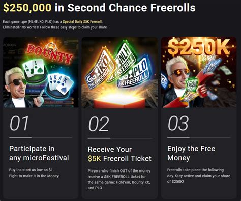 Exclusive PokerStars freeroll tournaments.